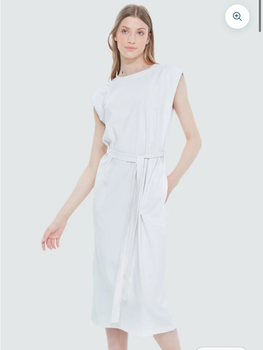 100% Cotton Tie-Waist Knit Dress